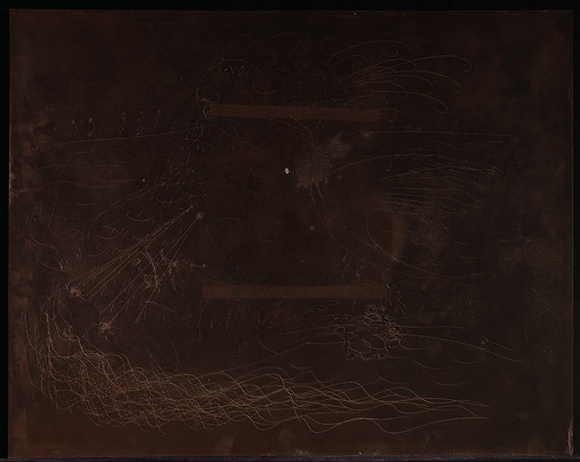 Artist: b'BOYD, Arthur' | Title: b'Plate 103: Beast, bird and wooded island.' | Date: (1968-69) | Technique: b'etched plate' | Copyright: b'This work appears on screen courtesy of Bundanon Trust' Artist: b'BOYD, Arthur' | Title: b'Plate 103: Beast, bird and wooded island.' | Date: (1968-69) | Technique: b'etched plate' | Copyright: b'This work appears on screen courtesy of Bundanon Trust'