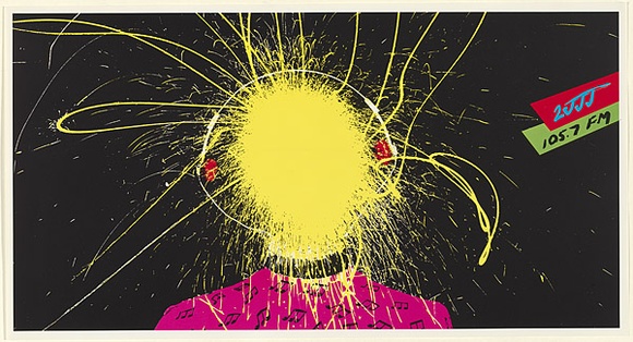 Artist: b'Done, Ken.' | Title: b'Small copy of the large outdoor advertising poster for FM radio station 2JJJ. [One of ten the same].' | Date: 1982 | Copyright: b'\xc2\xa9 Graeme Davey'
