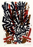 Artist: Laverty, Ursula. | Title: no title [Rooster] | Date: 1963 | Technique: screenprint, printed in colour, from multiple stencils