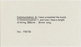 Artist: PARR, Mike | Title: Communication 6 | Date: 1973 | Technique: typewritten text, in black ink
