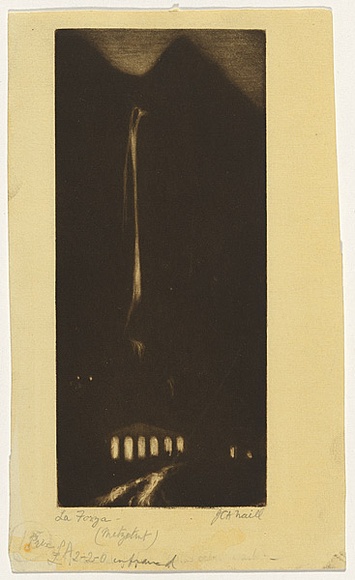 Artist: b'Traill, Jessie.' | Title: b'La forza [the force]' | Date: 1927 | Technique: b'mezzotint, printed in black ink, from one plate'