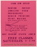 Artist: UNKNOWN | Title: Learn new skills...Sydney University Arts Workshop. | Date: 1976 | Technique: screenprint, printed in colour, from multiple stencils