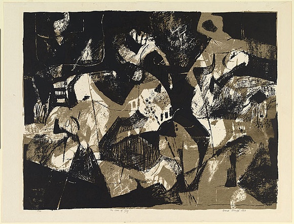 Artist: Kempf, Franz. | Title: The Wars of Gog. | Date: 1966 | Technique: screenprint, printed in colour, from multiple stencils | Copyright: © Franz Kempf Artist: Kempf, Franz. | Title: The Wars of Gog. | Date: 1966 | Technique: screenprint, printed in colour, from multiple stencils | Copyright: © Franz Kempf