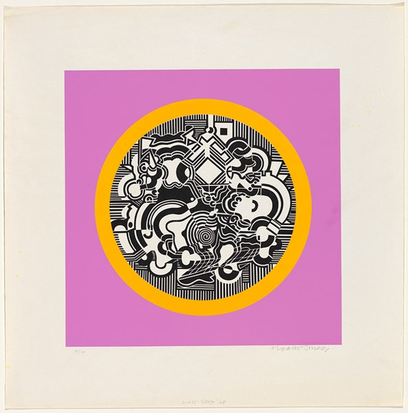 Artist: b'LEACH-JONES, Alun' | Title: b'Last stop' | Date: 1968 | Technique: b'screenprint, printed in colour, from multiple stencils' | Copyright: b'Courtesy of the artist' Artist: b'LEACH-JONES, Alun' | Title: b'Last stop' | Date: 1968 | Technique: b'screenprint, printed in colour, from multiple stencils' | Copyright: b'Courtesy of the artist'