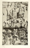 Artist: b'Shearer, Mitzi.' | Title: b'The front of the house and workshop' | Technique: b'etching, aquatint, drypoint printed in black ink with plate-tone, from one plate'