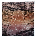 Artist: b'King, Grahame.' | Title: b'Monument at Obiri, Arnhem Land IV' | Date: 1981 | Technique: b'lithograph, printed in colour, from three stones [or plates]'