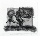 Artist: b'Shearer, Mitzi.' | Title: b'At the window (series 3)' | Date: 1979 | Technique: b'etching and aquatint, printed in black ink, from one plate'