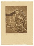 Artist: Lunn, Wendy. | Title: Abstract I | Date: 1986 | Technique: aquatint, printed in brown ink, from one  plate
