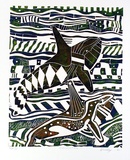 Artist: b'Buckley, Harold Lawrence.' | Title: b'Endless Time' | Date: 1992 | Technique: b'linocut'