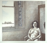 Artist: Dunlop, Brian. | Title: not titled [female nude sitting in chair] | Date: 1983 | Technique: lithograph, printed in colour, from three stones