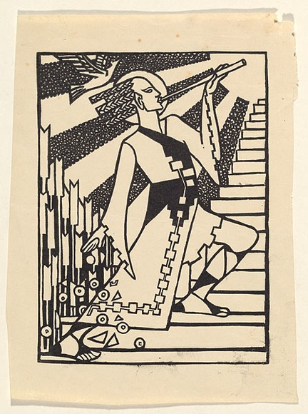 Artist: b'Pate, Klytie.' | Title: b'Limpang Tung' | Date: c.1933 | Technique: b'linocut, printed in black ink, from one block' Artist: b'Pate, Klytie.' | Title: b'Limpang Tung' | Date: c.1933 | Technique: b'linocut, printed in black ink, from one block'