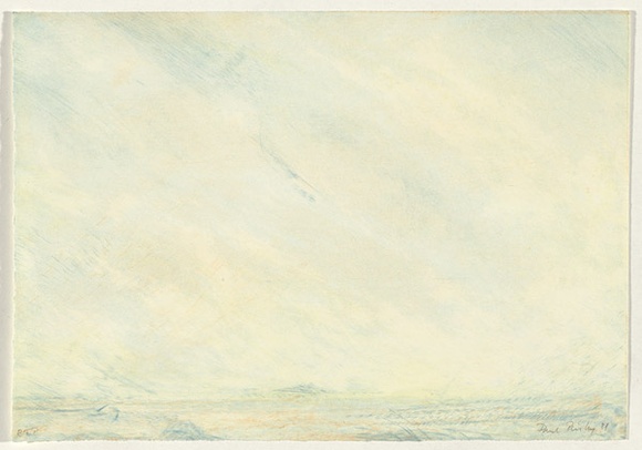 Artist: b'Peisley, Paul.' | Title: b'Untitled' | Date: 17 August 1988 | Technique: b'drypoint and etching, printed in colour, from three steel plates' Artist: b'Peisley, Paul.' | Title: b'Untitled' | Date: 17 August 1988 | Technique: b'drypoint and etching, printed in colour, from three steel plates'