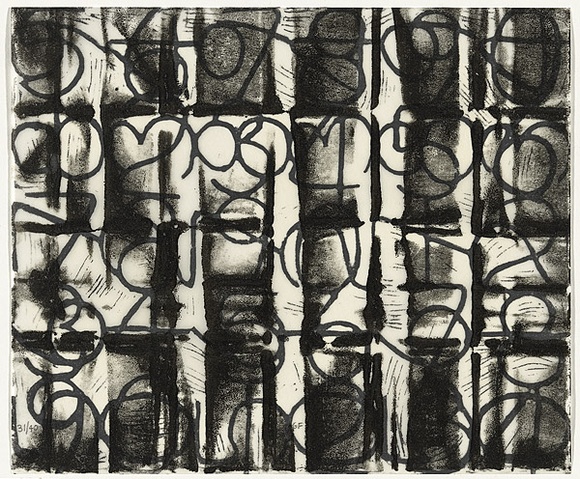 Artist: b'Fardin, Galliano.' | Title: b'Commission 10: # 5.' | Date: 2005 | Technique: b'linoblock, printed in black ink front and verso, from 2 blocks'