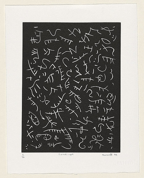 Title: b'Landscape.' | Date: 1999 | Technique: b'linocut, printed in black ink, from one block' Title: b'Landscape.' | Date: 1999 | Technique: b'linocut, printed in black ink, from one block'