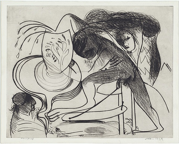 Artist: b'BOYD, Arthur' | Title: bPotter, potter's wheel and smoking chimney. | Date: (1968-69) | Technique: b'etching, printed in black ink, from one plate' | Copyright: b'Reproduced with permission of Bundanon Trust' Artist: b'BOYD, Arthur' | Title: bPotter, potter's wheel and smoking chimney. | Date: (1968-69) | Technique: b'etching, printed in black ink, from one plate' | Copyright: b'Reproduced with permission of Bundanon Trust'