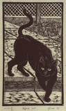 Artist: Watt, Yvette. | Title: Black cat | Date: 1992, February | Technique: linocut, printed in black ink, from one block