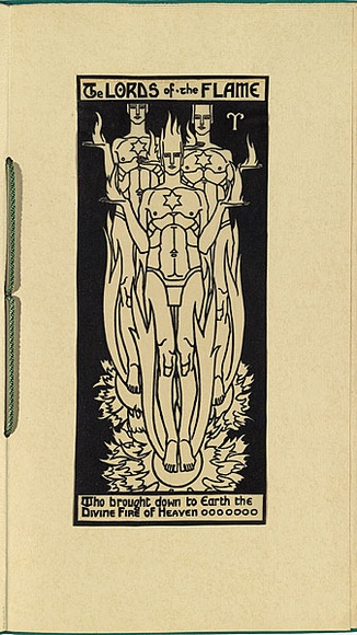 Artist: Waller, Christian. | Title: The Lords of the Flame | Date: 1932 | Technique: linocut, printed in black ink, from one block