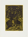 Artist: WALKER, Murray | Title: Flesh. | Date: 1982 | Technique: linocut, printed in colour, from two blocks