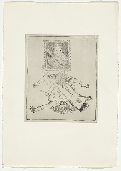 Artist: b'BOYD, Arthur' | Title: b'The Ancestors.' | Date: 1971 | Technique: b'etching, printed in black ink, from one plate' | Copyright: b'Reproduced with permission of Bundanon Trust' Artist: b'BOYD, Arthur' | Title: b'The Ancestors.' | Date: 1971 | Technique: b'etching, printed in black ink, from one plate' | Copyright: b'Reproduced with permission of Bundanon Trust'