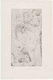 Artist: WALKER, Murray | Title: Masks and scratches. | Date: 1976 | Technique: etching, printed in black ink, from one plate
