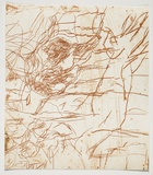Artist: b'PARR, Mike' | Title: b'Alphabet/Haemorrhage.' | Date: 1992-93 | Technique: b'etching, printed in red ochre ink, from one plate'