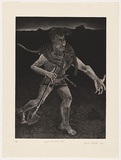 Artist: Moynihan, Danny. | Title: King of the South West | Date: 1988 | Technique: etching, aquatint and roulette, printed in black ink, from one plate