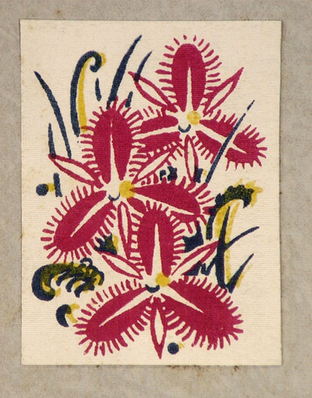 Artist: b'Palmer, Ethleen.' | Title: b'(Orchids)' | Date: c.1955 | Technique: b'screenprint, printed in colour, from multiple stencils' Artist: b'Palmer, Ethleen.' | Title: b'(Orchids)' | Date: c.1955 | Technique: b'screenprint, printed in colour, from multiple stencils'