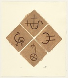 Title: Simbol Fetor tinenti, Amtiran, Abineno and Bano | Date: 2007 | Technique: engraving, printed in sepia ink, from four copper plates