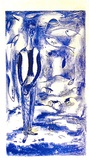Artist: Adams, Tate. | Title: (Soul Cages). | Date: 1957-58 | Technique: lithograph, printed in blue ink, from one zinc plate