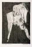 Artist: BALDESSIN, George | Title: Aged dancer. | Date: 1965 | Technique: etching and aquatint, printed in black ink, from one plate