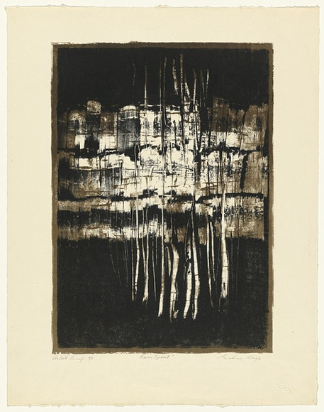 Artist: b'King, Grahame.' | Title: b'Rain spirit' | Date: 1962 | Technique: b'lithograph, printed in colour, from two stones [or plates]'