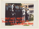 Artist: Robertson, Toni. | Title: History I - Writing on the fence is better than sitting on the fence | Date: 1977 | Technique: screenprint, printed in colour, from five stencils | Copyright: © Toni Robertson