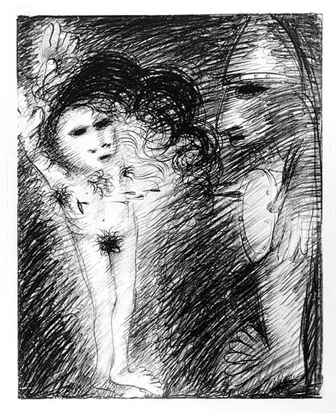 Artist: b'BOYD, Arthur' | Title: b'St Francis with the stigmata appearing to the Pope.' | Date: (1965) | Technique: b'lithograph, printed in black ink, from one plate' | Copyright: b'Reproduced with permission of Bundanon Trust' Artist: b'BOYD, Arthur' | Title: b'St Francis with the stigmata appearing to the Pope.' | Date: (1965) | Technique: b'lithograph, printed in black ink, from one plate' | Copyright: b'Reproduced with permission of Bundanon Trust'