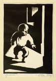 Artist: Fry, Ella. | Title: Gnomus. | Date: 1942 | Technique: linocut, printed in black ink, from one block