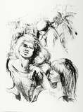 Artist: O'Connor, Ailsa. | Title: not titled | Date: c.1975 | Technique: lithograph, printed in black ink, from one stone