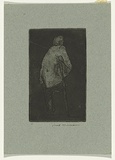 Artist: WILLIAMS, Fred | Title: One legged man | Date: 1954-55 | Technique: etching, deep etch, aquatint and engraving, printed in black ink, from one zinc plate | Copyright: © Fred Williams Estate