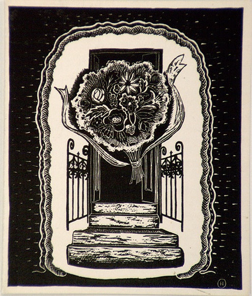 Artist: b'OGILVIE, Helen' | Title: b'Greeting card: Christmas from Stanley Co Pty Ltd' | Technique: b'wood-engraving, printed in black ink, from one block' Artist: b'OGILVIE, Helen' | Title: b'Greeting card: Christmas from Stanley Co Pty Ltd' | Technique: b'wood-engraving, printed in black ink, from one block'