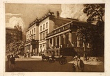 Artist: LINDSAY, Lionel | Title: Union Club, Sydney | Date: 1913 | Technique: aquatint and etching, printed in brown ink, from one plate | Copyright: Courtesy of the National Library of Australia