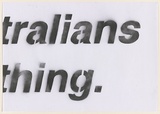 Artist: Azlan. | Title: 88 Australians is nothing I. | Date: 2003 | Technique: stencil, printed in black ink, from one stencil