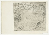 Artist: BOYD, Arthur | Title: not titled  [Nude and serpent with ferns]. | Date: 1960-70 | Technique: etching, printed in black ink, from one plate | Copyright: Reproduced with permission of Bundanon Trust