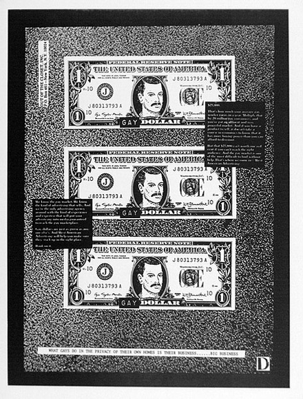 Artist: McDiarmid, David. | Title: (What gays do in the privacy of their own homes is their business ... Big business) | Date: (1979) | Technique: offset-lithograph, printed in black ink