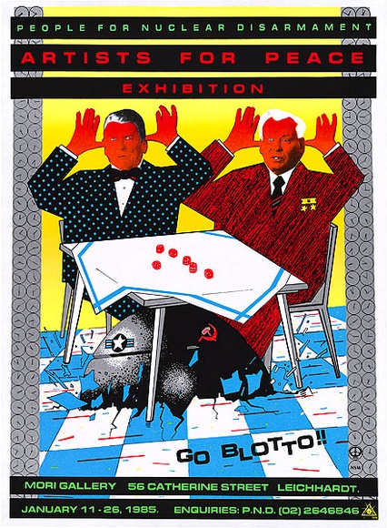 Artist: b'Lane, Leonie.' | Title: b'Go Blotto!' | Date: 1984 | Technique: b'screenprint, printed in colour, from five stencils' | Copyright: b'\xc2\xa9 Leonie Lane' Artist: b'Lane, Leonie.' | Title: b'Go Blotto!' | Date: 1984 | Technique: b'screenprint, printed in colour, from five stencils' | Copyright: b'\xc2\xa9 Leonie Lane'