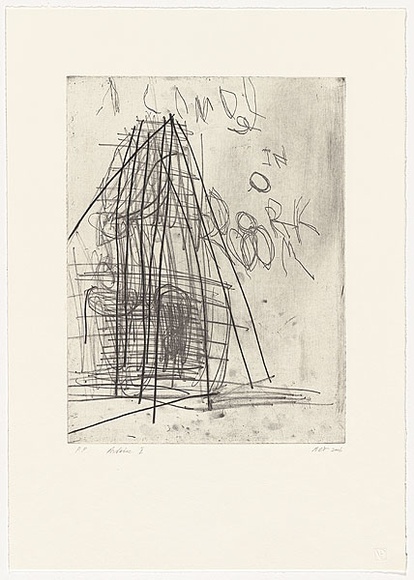 Artist: b'Tomescu, Aida.' | Title: b'Ardoise I' | Date: 2006 | Technique: b'soft-ground etching, printed in black ink, from one copper plate' | Copyright: b'\xc2\xa9 Aida Tomescu. Licensed by VISCOPY, Australia.' Artist: b'Tomescu, Aida.' | Title: b'Ardoise I' | Date: 2006 | Technique: b'soft-ground etching, printed in black ink, from one copper plate' | Copyright: b'\xc2\xa9 Aida Tomescu. Licensed by VISCOPY, Australia.'