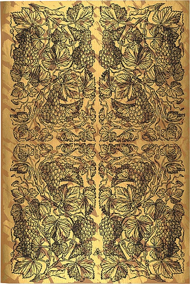 Artist: b'REDBACK GRAPHIX' | Title: b'Wrapping paper: Gold' | Date: 1986 | Technique: b'screenprint, printed in colour, from three stencils' Artist: b'REDBACK GRAPHIX' | Title: b'Wrapping paper: Gold' | Date: 1986 | Technique: b'screenprint, printed in colour, from three stencils'