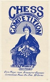 Artist: Arbuz, Mark. | Title: Chess competition. Men's & Women's sections. | Date: 1976 | Technique: screenprint, printed in blue ink, from one stencil