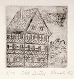 Artist: b'Shearer, Mitzi.' | Title: b'Old Dutch' | Date: 1982 | Technique: b'etching, printed in black ink, from one  plate'