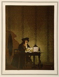 Artist: b'Flett, James.' | Title: b'Midnight.' | Date: 1931 | Technique: b'linocut, printed in colour, from multiple blocks'