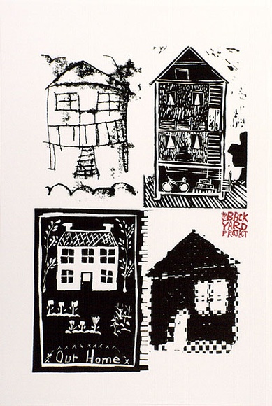 Artist: b'Sparke, Franki.' | Title: b'Poster: The Backyard Project.' | Date: 1989 | Technique: b'screenprint'