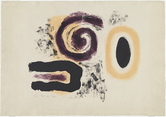 Artist: b'Dawson, Janet.' | Title: b'Reve du soleil (Sun dream).' | Date: 1960 | Technique: b'lithograph, printed in colour, from three stones' | Copyright: b'\xc2\xa9 Janet Dawson. Licensed by VISCOPY, Australia' Artist: b'Dawson, Janet.' | Title: b'Reve du soleil (Sun dream).' | Date: 1960 | Technique: b'lithograph, printed in colour, from three stones' | Copyright: b'\xc2\xa9 Janet Dawson. Licensed by VISCOPY, Australia'