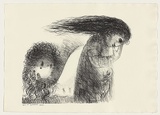 Artist: BOYD, Arthur | Title: St Francis when young turning aside. | Date: (1965) | Technique: lithograph, printed in black ink, from one plate | Copyright: This work appears on screen courtesy of Bundanon Trust